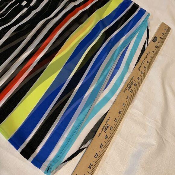 A.n.a. Size XL Petite button up multi color/stripe blouse - Picture 8 of 9